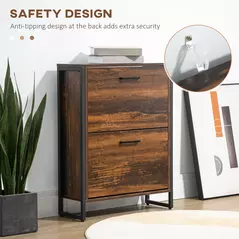 HOMCOM 12-Shoe, Two-Door Storage Cabinet - Wood-Effect - 6