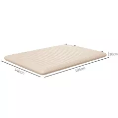 Outsunny Double Inflatable Mattress, with Built-In Pump - White - 3