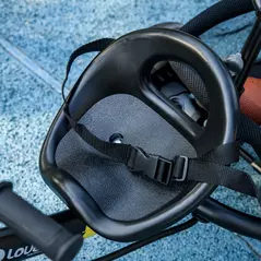 HOMCOM 6 in 1 Kids Trike Push Bike with Push Handle, Canopy, 5-point Safety Belt, Storage, Footrest, Brake, for 1-5 Years, Dark Blue - 8