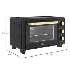 HOMCOM 16L Mini 1400W Countertop Oven - Black - 3
