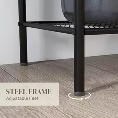 HOMCOM Five-Tier Steel Frame Kitchen Shelving Unit - Black - 5