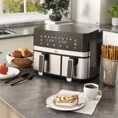 HOMCOM 8.5L Dual Basket Air Fryer, with Sync and Multi-Menu Cooking - 2