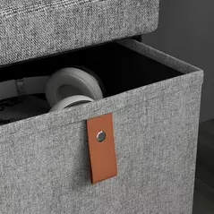 HOMCOM Shoe Bench with Seat, Shoe Storage Bench with Cushion and 6 Fabric Drawers for Entryway, Hallway, Living Room, Bedroom, Light Grey - 8