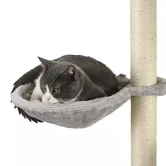 PawHut Four-Piece Cat Wall Furniture, with Hammock, Ladder, Platforms, Steps, for Indoor Use - Grey - 8