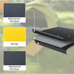 Outsunny Single Inflatable Mattress, with Carry Bag - Grey - 5