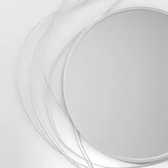 HOMCOM Abstract Metal Wire Wall Mirror, with Accessories - Silver - 8