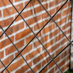 Outsunny Decorative Garden Fencing, 43in x 23ft Outdoor Picket Fence Panels, 8PCs Rustproof Metal Wire Landscape Flower Bed Border Edging Animal Barrier, Black - 8