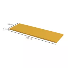 Outsunny Single Inflatable Mattress Sleeping Pad, Self-Inflating, Khaki - 3
