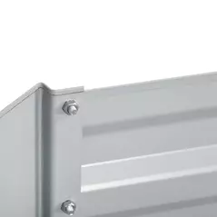 Outsunny Set of 2 Raised Beds for Garden, Galvanised Steel Outdoor Planters with Multi-reinforced Rods for Vegetables, Plants, Flowers and Herbs, 180 x 90 x 59 cm, Light Grey - 9