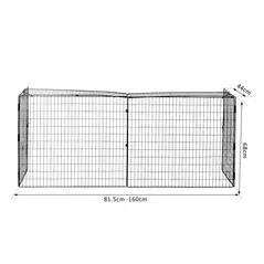 HOMCOM Extendable Fire Guard Screen, Freestanding Fire Screen Spark Guard, Folding Fireplace Cover, Wire Mesh, Child & Pet Safety Barrier for Fireplaces, 81.5-160cm, Black - 3