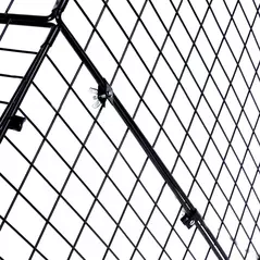 HOMCOM Extendable Fire Guard Screen, Freestanding Fire Screen Spark Guard, Folding Fireplace Cover, Wire Mesh, Child & Pet Safety Barrier for Fireplaces, 81.5-160cm, Black - 9