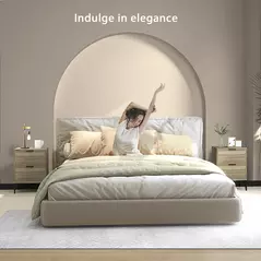 HOMCOM Set of Two Wood Effect Bedside Tables - 4