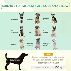 PawHut Raised Dog Bed Cat Elevated Lifted Portable Camping w/ Metal Frame Black and Red (Medium) - 4