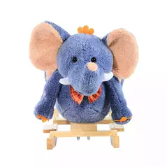 HOMCOM Children Rocking Seat with Sound, Elephant-Blue/Beige - 9