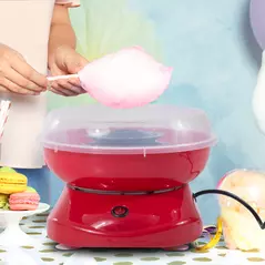 HOMCOM Candy Floss Machine Electric Cotton Candy Maker Gadgetry 450W (Red) - 1