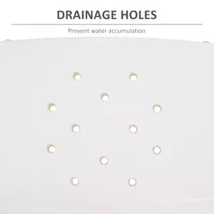 HOMCOM Height Adjustable Bath Stool, Aluminium Shower Stool with Non-Slip Pads for Elderly, Disabled, Seniors, Pregnant, White - 7