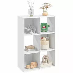 HOMCOM 6-Cube Bookshelf - White - 1