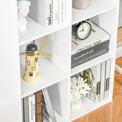 HOMCOM 6-Cube Bookshelf - White - 9