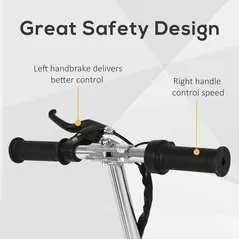 HOMCOM Foldable Electric Scooter for Teens Over 7 years old 12V Battery 120W-Red - 4