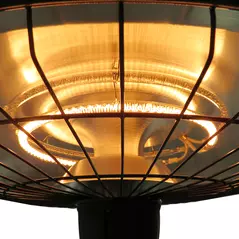 Outsunny Adjustable Power 1000/2500W Infrared Halogen Electric Patio Light Heater, Ceiling Hanging Mount -Black - 8