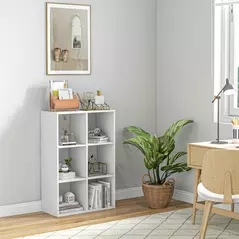 HOMCOM 6-Cube Bookshelf - White - 7