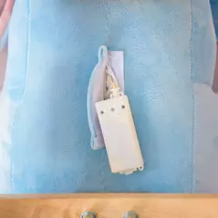 HOMCOM 2 In 1 Plush Baby Ride on Rocking Horse Elephant Rocker with Wheels Wooden Toy for Kids 32 Songs for 18+ Months (Blue) - 9