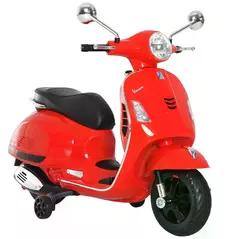 HOMCOM Kids Ride On Motorcycle, 6V, W/LED Lights-Red - 1