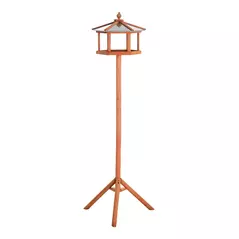 PawHut Wooden Bird Table for the garden Feeding Station, 153Hcm - 1