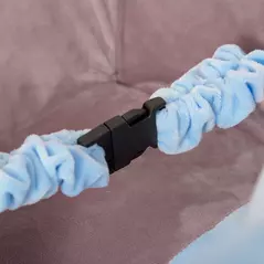 HOMCOM 2 In 1 Plush Baby Ride on Rocking Horse Elephant Rocker with Wheels Wooden Toy for Kids 32 Songs for 18+ Months (Blue) - 8