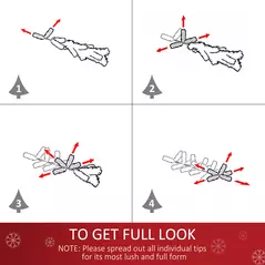 HOMCOM Indoor Christmas Tree Artificial Berry Xmas Decoration with Metal Stand and 184 Tips (5FT(150CM)) - 7