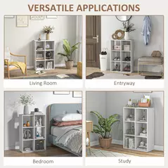 HOMCOM 6-Cube Bookshelf - White - 6