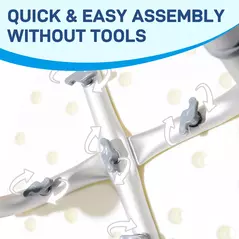 HOMCOM Shower Chair, Height Adjustable Aluminium Shower Stool with Non-Slip Feet for Disabled, Elderly, White - 8