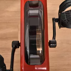 HOMCOM Folding Exercise Bike, Fitness Bicycle Indoor Trainer, 8-Level Magnetic Resistance Adjustable, with LCD Monitor, Pulse Sensor, Red - 9