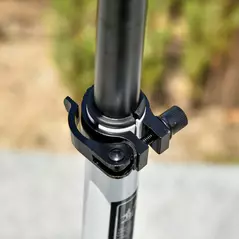 HOMCOM Teen/Adults Aluminium Folding Kick Scooter w/ Shock Mitigation System Silver - 9