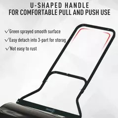 Outsunny φ50cm Steel Garden Lawn Roller Push Pull w/ Fillable Cylinder Water Sand Plug Lawn Flatten Seed Sow Rolling Drum w/ Handle - 5