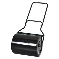Outsunny φ50cm Steel Garden Lawn Roller Push Pull w/ Fillable Cylinder Water Sand Plug Lawn Flatten Seed Sow Rolling Drum w/ Handle - 1