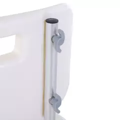 HOMCOM 8-Level Height Adjustable Bath Stool Spa Shower Chair Aluminum w/ Non-Slip Feet, Handle for the Pregnant, Old, Injured - 8