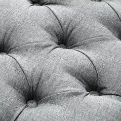 HOMCOM Tufted Upholstered Accent Bench Window Seat Bed End Stool Fabric Ottoman for Living Room, Bedroom, Hallway - 9