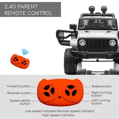 HOMCOM 12V Kids Electric Ride On Car Truck Toy SUV with Remote Control for 3-6 Yrs - 6