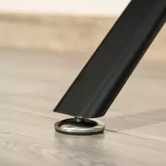 HOMCOM L-Shaped Computer Desk Table with Storage Drawer, Home Office Desk Corner Industrial Style Workstation for A4 Files 143.5 x 143.5 x 76cm, Black - 9