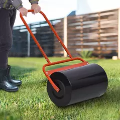 Outsunny 38L Fillable Cylinder Steel Lawn Roller - Red - 2
