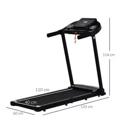 HOMCOM Treadmill Electric Motorised Running Machine w/ LED Display - 3
