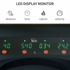 HOMCOM Foldable Walking Machine Treadmill 1-6km/h with LED Display & Remote Control Exercise Fitness for Home Office - 5