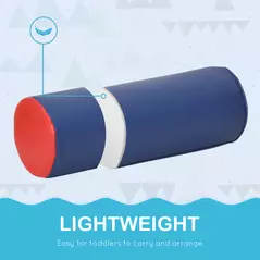 HOMCOM Soft Play Set, 7 Piece Foam Blocks, Toddler Climb and Crawl Activity Set for 1-3 Years, Soft Play Equipment for Building and Stacking, Educational Play, Red - 6