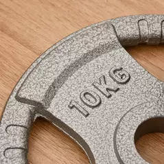 HOMCOM Set of 2 Cast Iron Weight Plates for 2 inch/5cm Hole Dumbbell Handle Bar, 20kg Dumbbell Plates Barbell Weight 2 x 10kg - 8