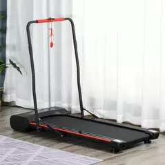 HOMCOM Foldable Walking Machine Treadmill 1-6km/h with LED Display & Remote Control Exercise Fitness for Home Office - 2