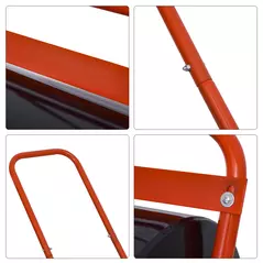 Outsunny 38L Fillable Cylinder Steel Lawn Roller - Red - 8