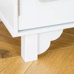 HOMCOM Kids Wooden Play Kitchen Toy Cooking Set Pretend Role Playset, with, Cooking Bench, Stainless Steel Pot for 3-6 Years - 9