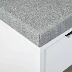 HOMCOM Shoe Storage Bench with Cushion - White - 7