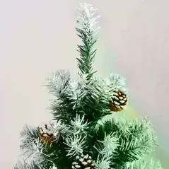 HOMCOM 5FT Artificial Christmas Tree with Pine Cones, Holiday Home Xmas Decoration Automatic Open, Green - 9